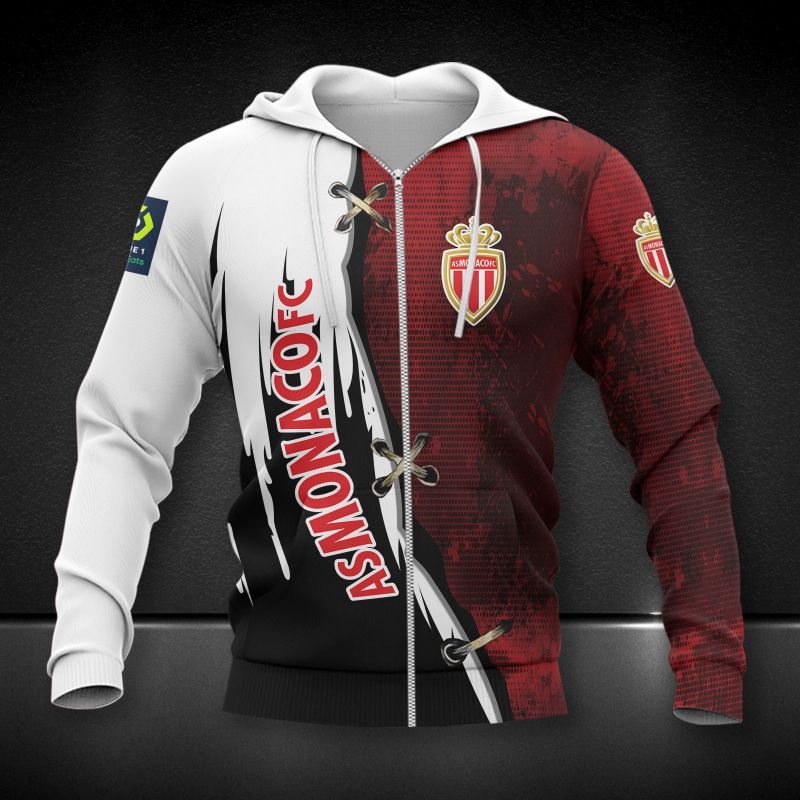 AS Monaco red 3d all over printed hoodie
