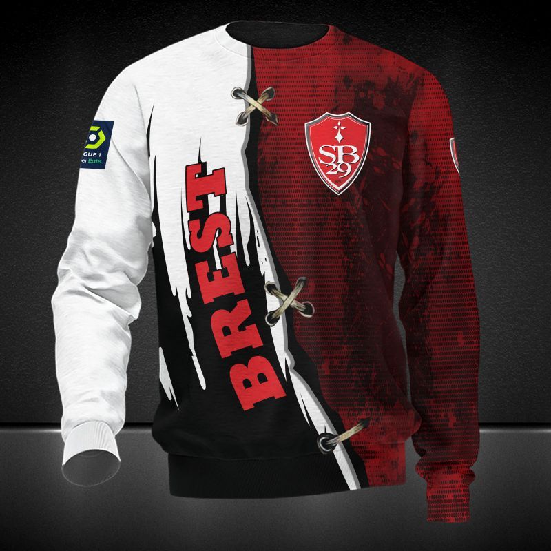 Stade Brestois 29 red 3d all over printed hoodie