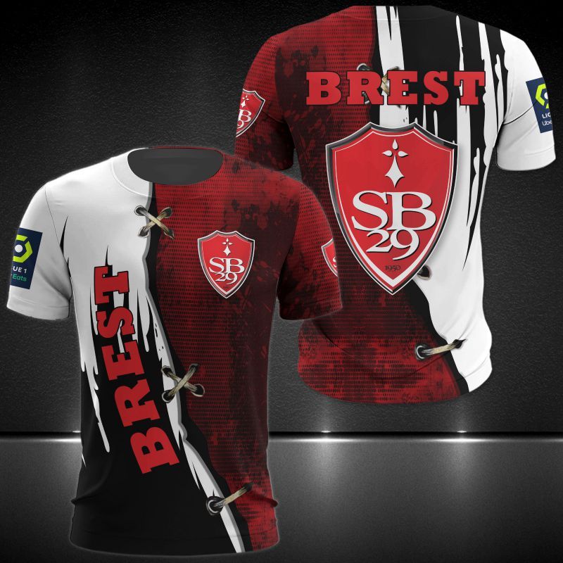 Stade Brestois 29 red 3d all over printed hoodie