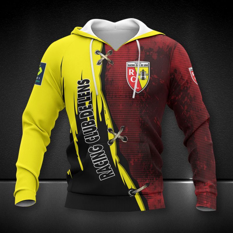 Racing Club de Lens red 3d all over printed hoodie