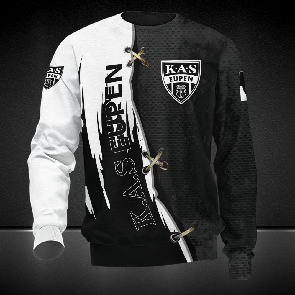 K.A.S. Eupen Black White 3d all over printed hoodie