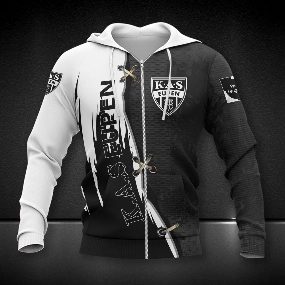 K.A.S. Eupen Black White 3d all over printed hoodie