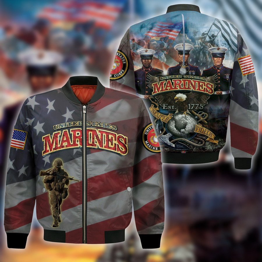 US Marine Veteran Cool Bomber Jacket