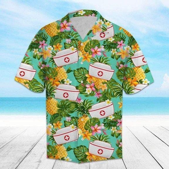 Nurse Pineapple Tropical Hawaiian Shirts