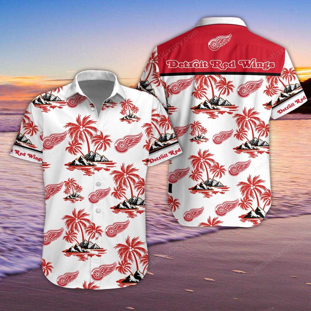 Detroit Red Wings NHL Hawaiians Shirt
