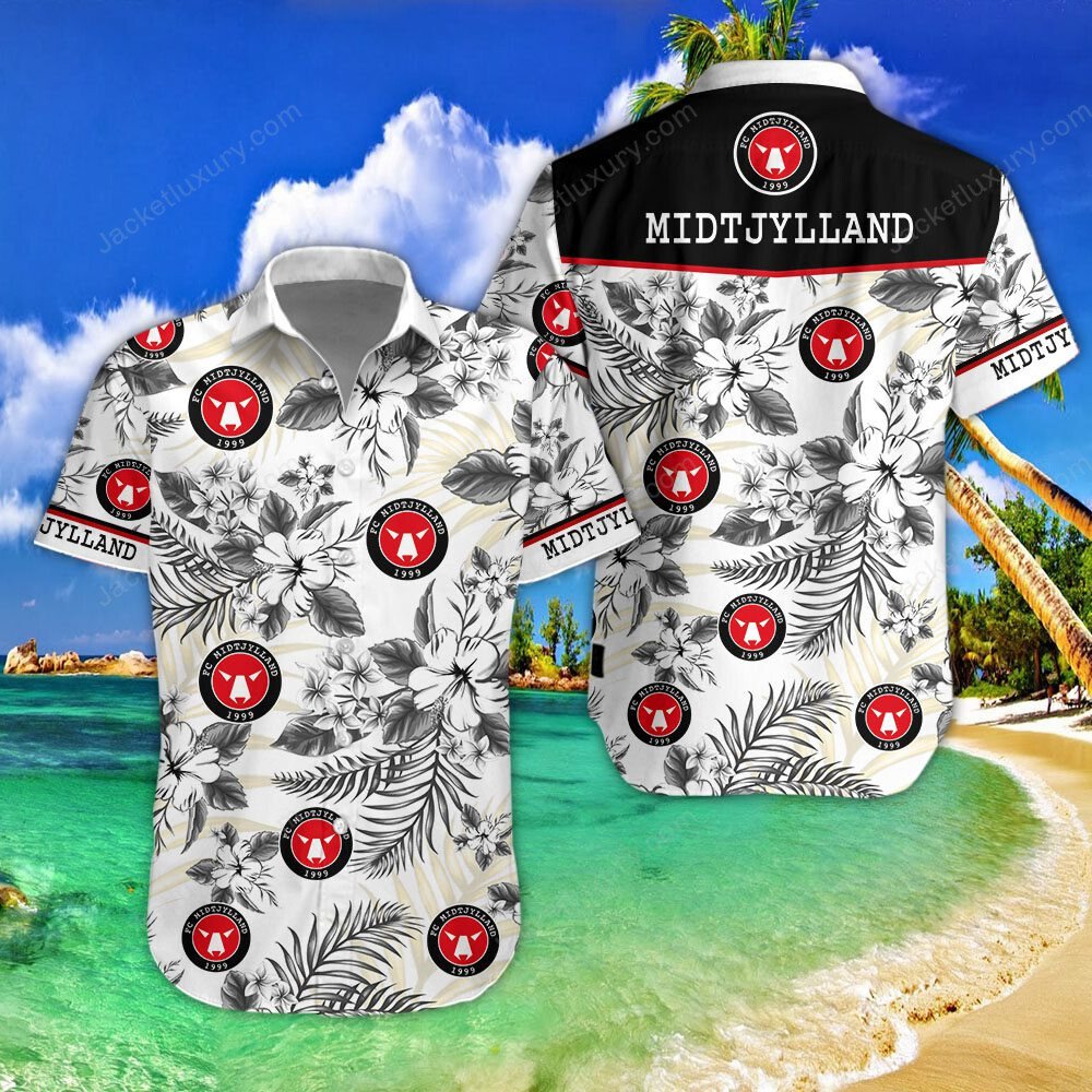 FC Midtjylland 2022 tropical summer hawaiian shirt