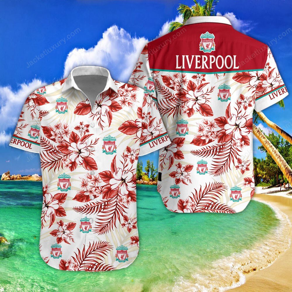 Liverpool FC red 2022 tropical summer hawaiian shirt