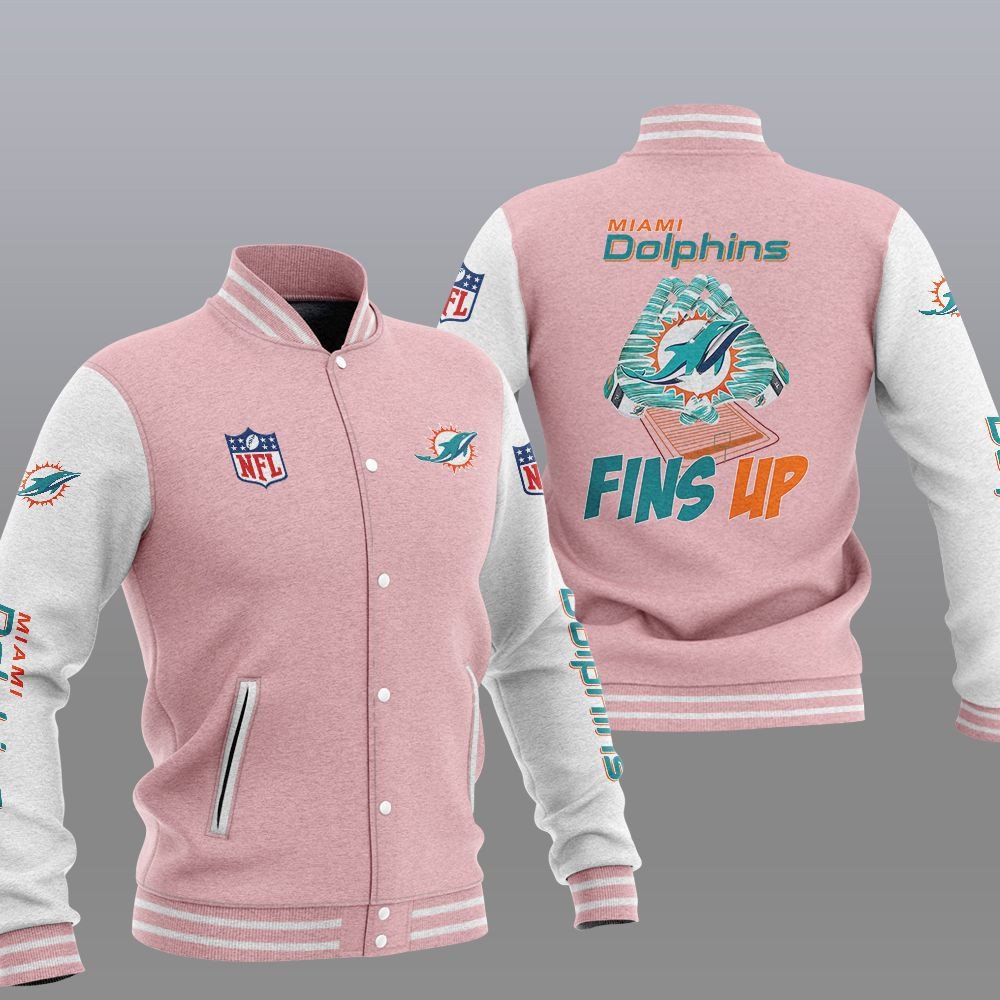 Miami Dolphins Fins Up Varsity Jacket