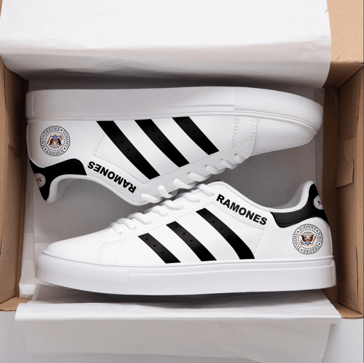 Ramones Black And White Stan Smith Low Top Shoes