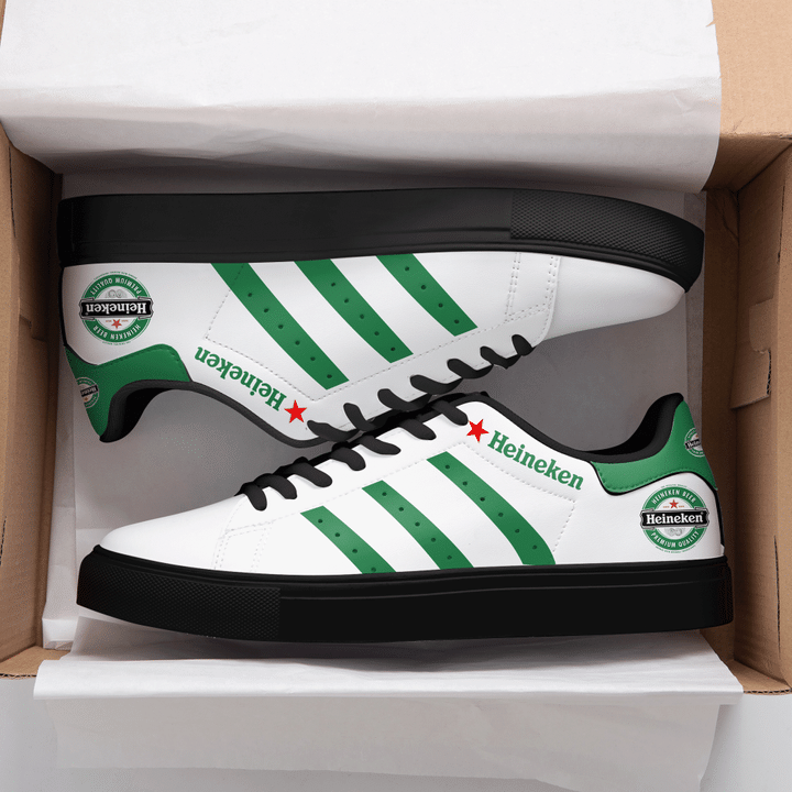 Heineken Green And White Stan Smith Low Top Shoes
