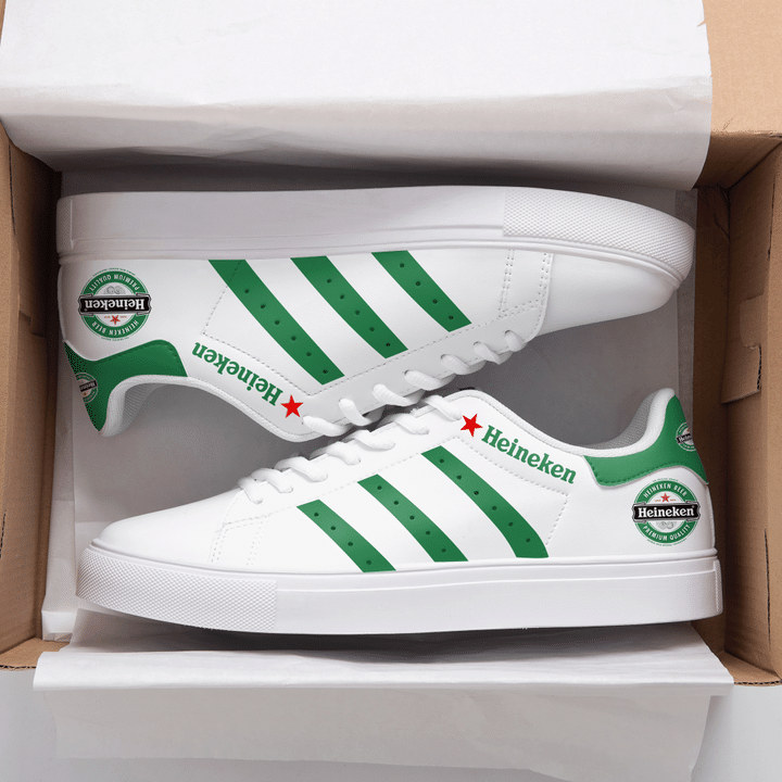 Heineken Green And White Stan Smith Low Top Shoes