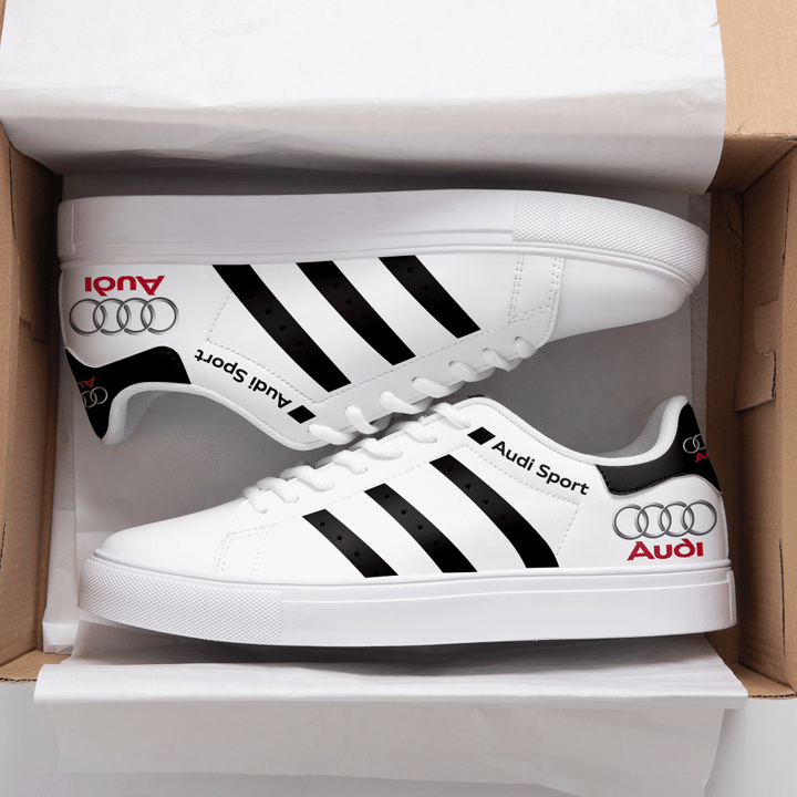 Audi Sport Black And White Stan Smith Low Top Shoes