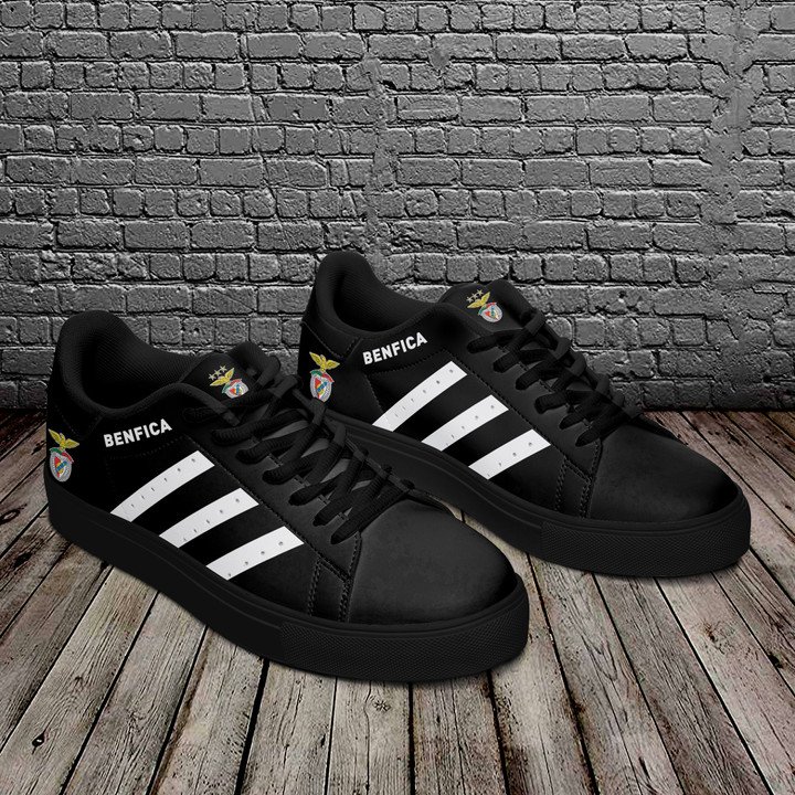 Benfica Black And White Stan Smith Low Top Shoes