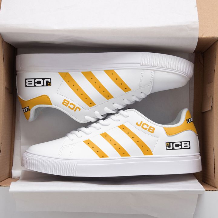 JCB Yellow And White Stan Smith Low Top Shoes