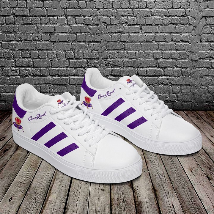 Crown Royal Violet And White Stan Smith Low Top Shoes