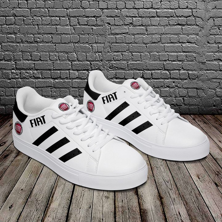 Fiat Black And White Stan Smith Low Top Shoes