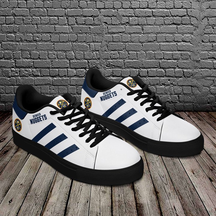 Denver Nuggets Navy And White Stan Smith Low Top Shoes