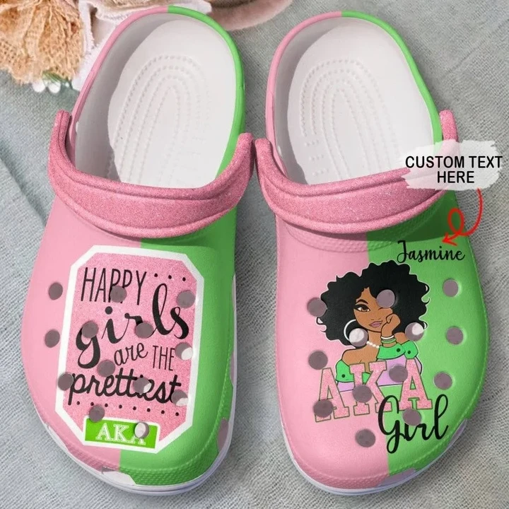 Custom Name AKA Girl Crocs Crocband Clogs