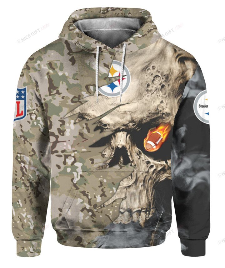 NFL Pittsburgh Steelers Camouflage 3D Hoodie