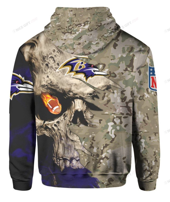 NFL Baltimore Ravens Camouflage 3D Hoodie