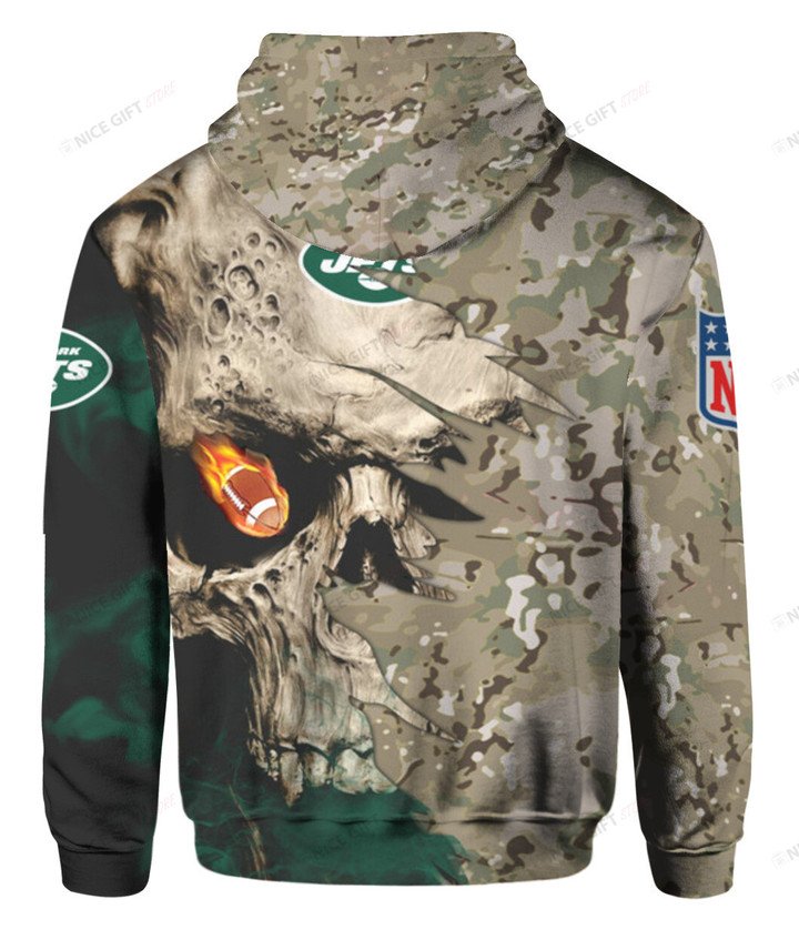 NFL New York Jets Camouflage 3D Hoodie