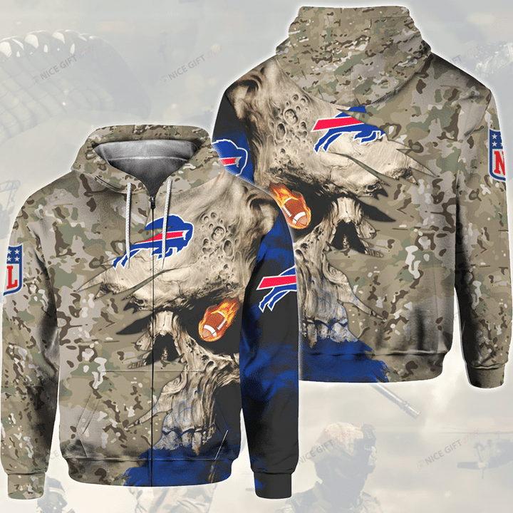 NFL Buffalo Bills Camouflage 3D Hoodie