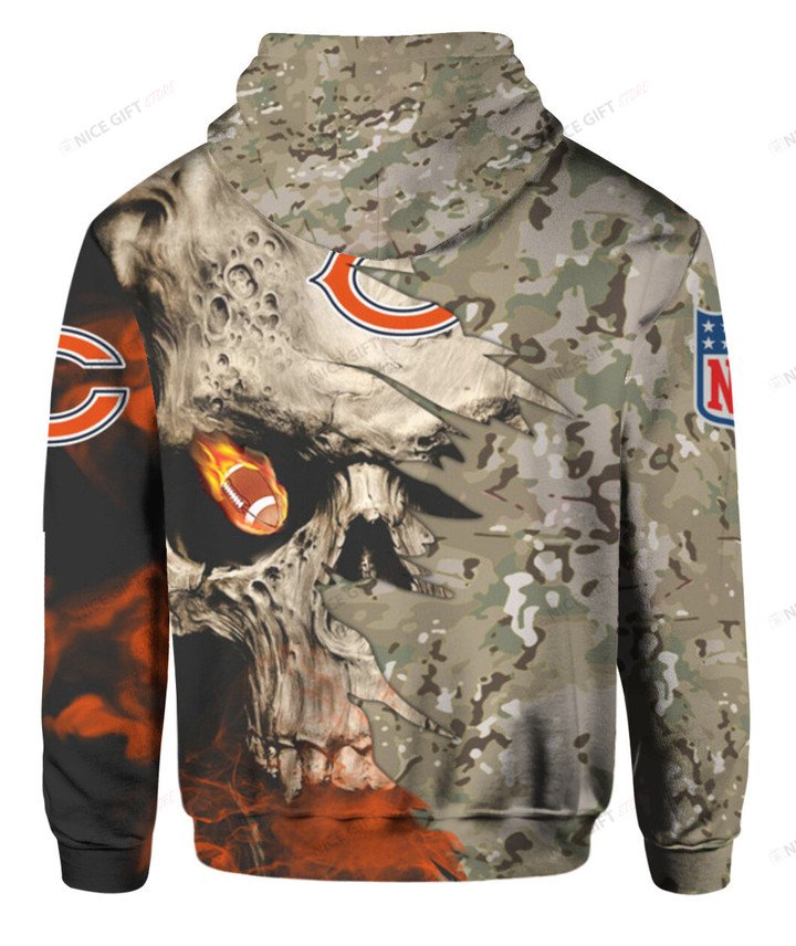 NFL Chicago Bears Camouflage 3D Hoodie