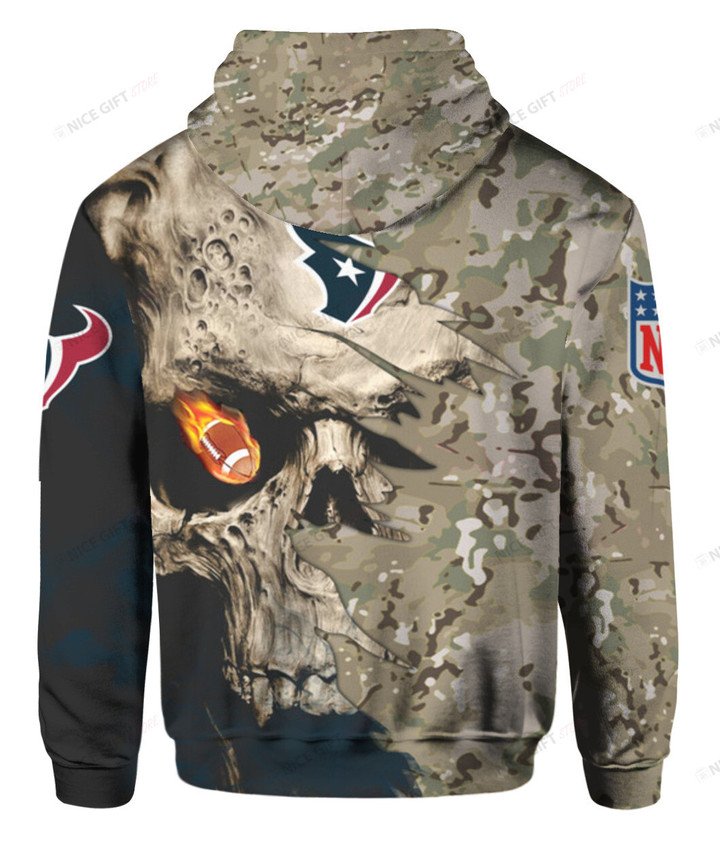 NFL Houston Texans Camouflage 3D Hoodie