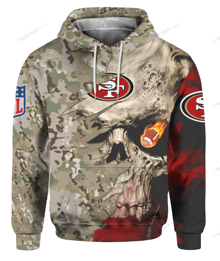 NFL San Francisco 49ers Camouflage 3D Hoodie