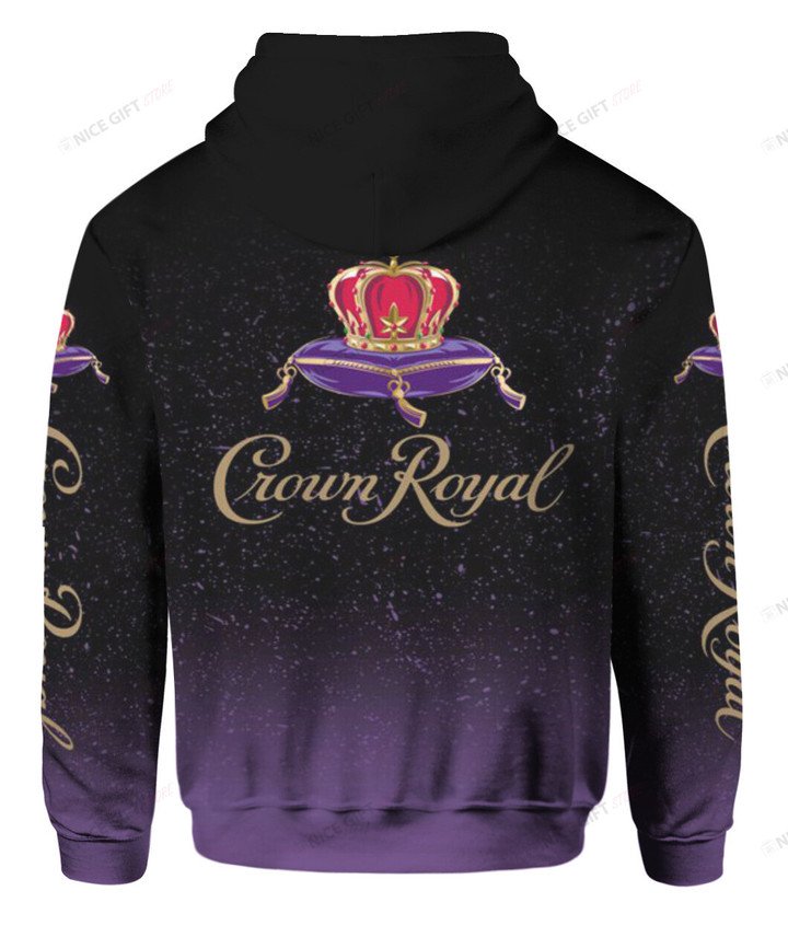 Crown Royal Black And Violet 3D Hoodie