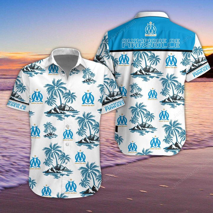 Olympique de Marseille Hawaiian Shirt
