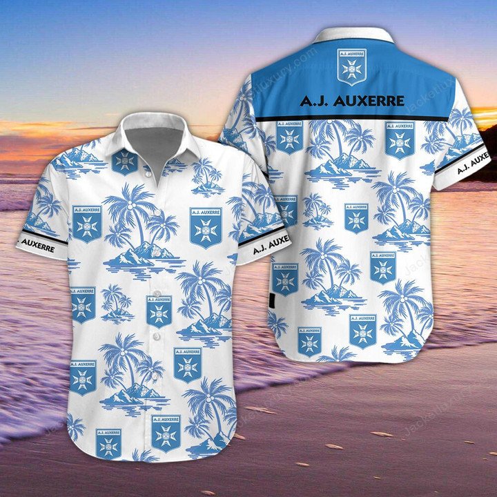 AJ Auxerre Hawaiian Shirt