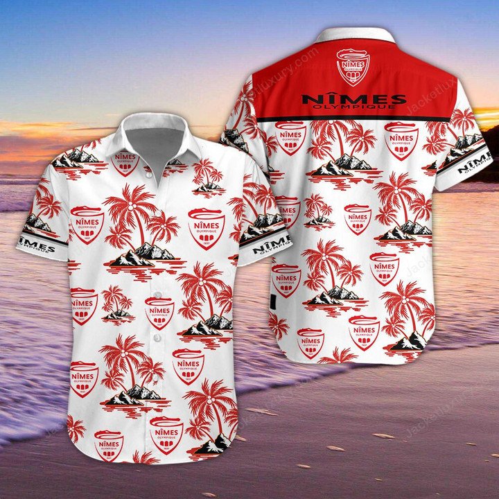 Nimes Olympique Hawaiian Shirt