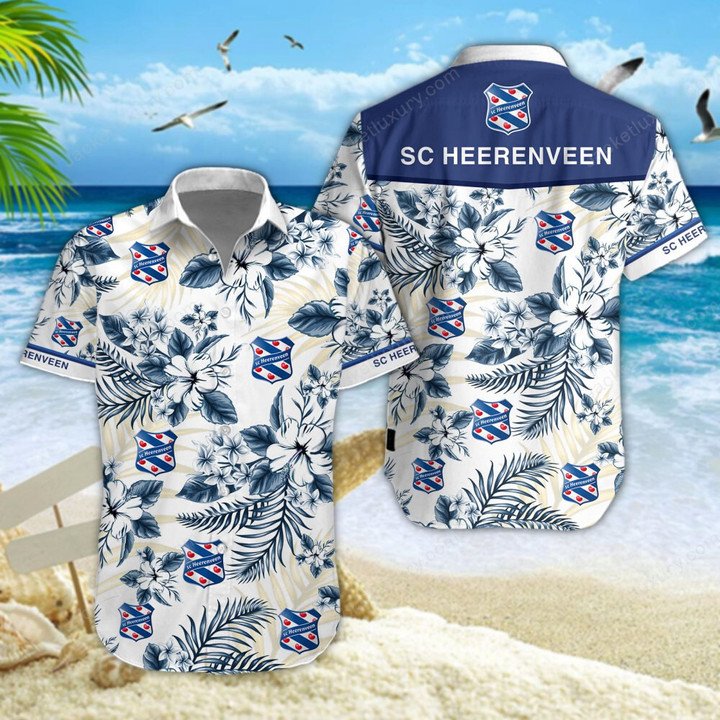 SC Heerenveen Hibiscus Hawaiian Shirt