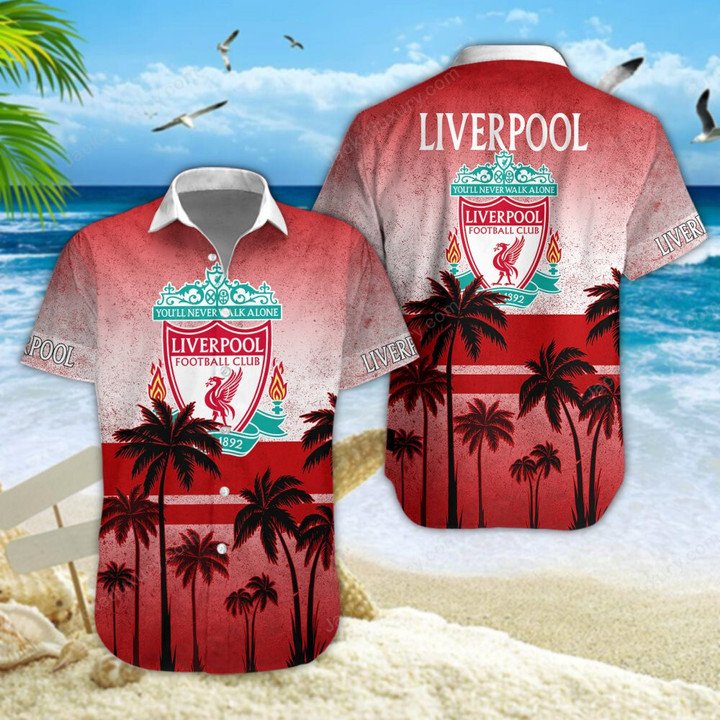 Liverpool F.C Palm Tree Hawaiian Shirt