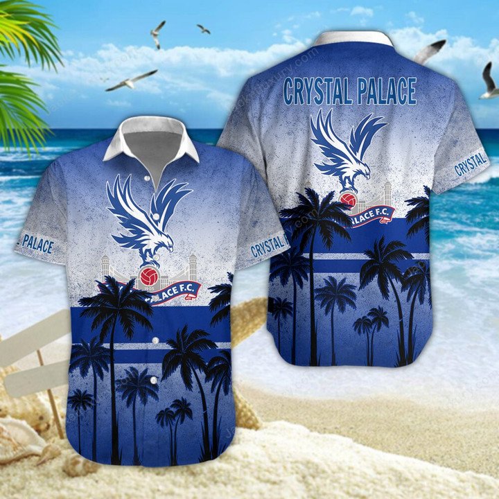 Crystal Palace F.C Palm Tree Hawaiian Shirt
