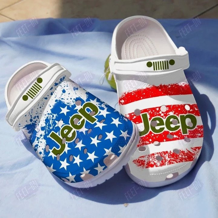 Jeep American Flag Crocs Crocband Clogs