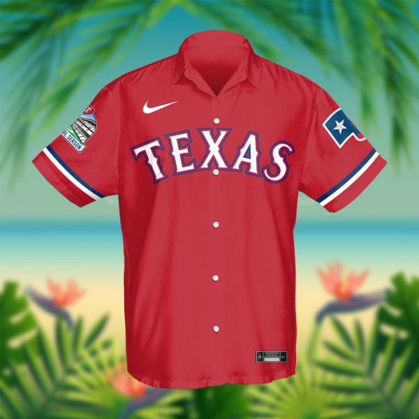 Texas Rangers MLB Personalized Red Hawaiian Shirt