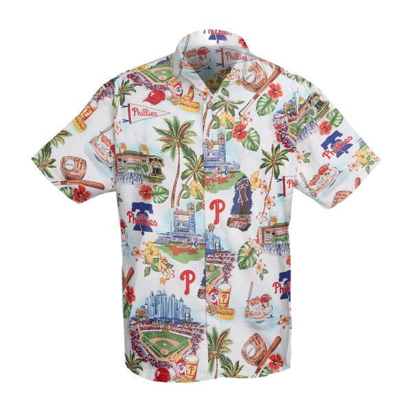 Philadelphia Phillies MLB Logo Pattern Summer Hawaiian Shirt