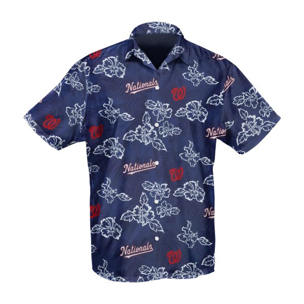 Washington Nationals MLB Hibiscus Hawaiian Shirt