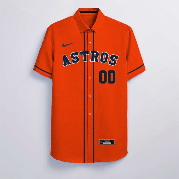 Houston Astros NFL Orange Personalized Hawaiian Shirt