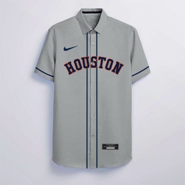 Houston Astros NFL Grey Personalized Hawaiian Shirt