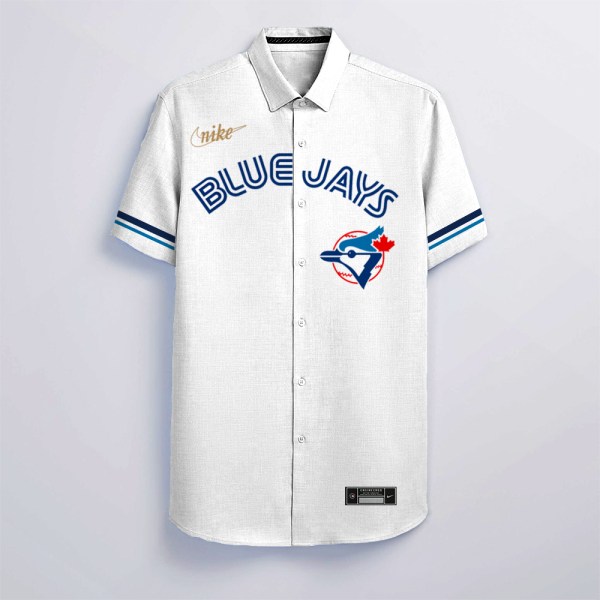 MLB Personalized Toronto Blue Jays White Hawaiian Shirt