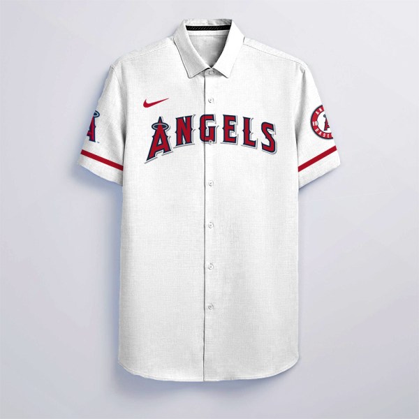 Los Angeles Angels NFL White Personalized Hawaiian Shirt