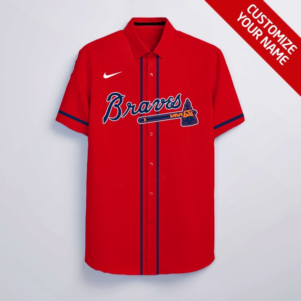 Atlanta Braves MLB Personalized Red Hawaiian Shirt