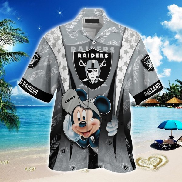 Las Vegas Raiders NFL And Mickey Hawaiian Shirt