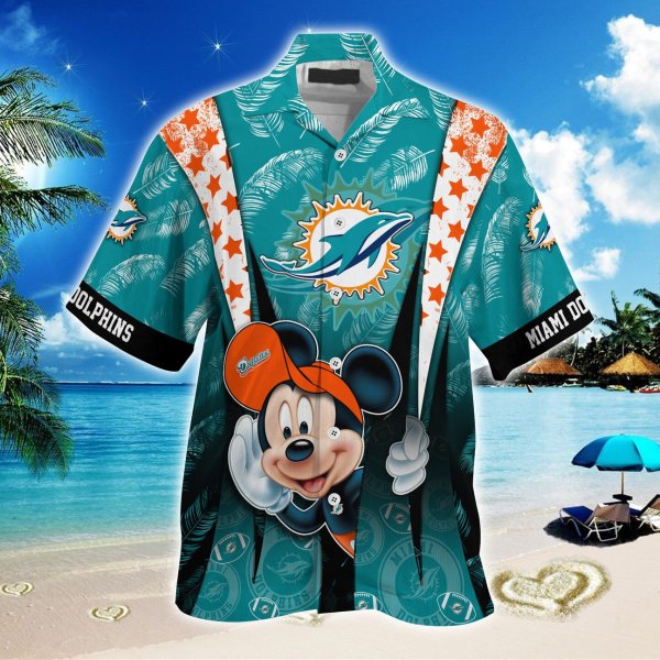 Miami Dolphins NFL And Mickey Hawaiian Shirt