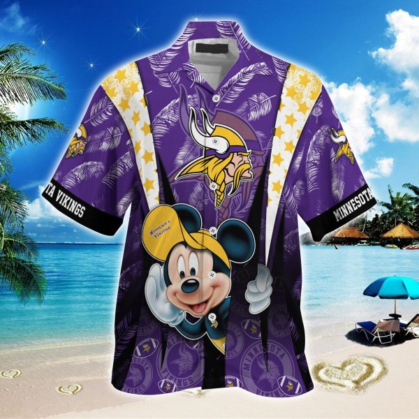Minnesota Vikings NFL And Mickey Hawaiian Shirt