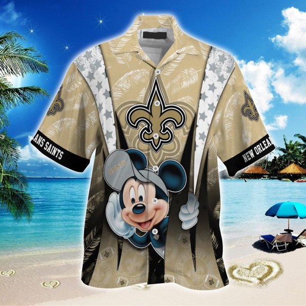New Orleans Saints NFL And Mickey Hawaiian Shirt