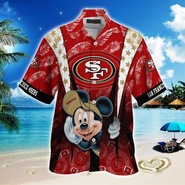 San Francisco 49ers NFL And Mickey Hawaiian Shirt